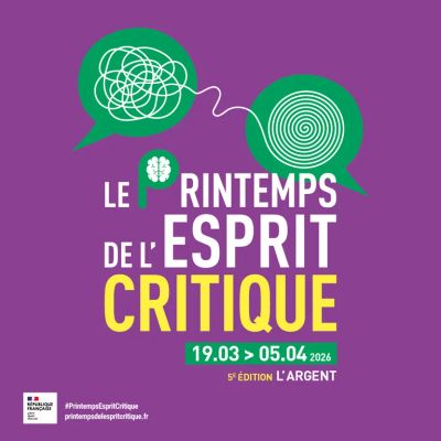 Affiche de la 5e édition du Printemps de l'esprit critique sur le thème de l'argent
