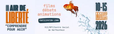 Affiche du festival Un air de liberté à la MJC de Kerfeunteun — films, débats, animations