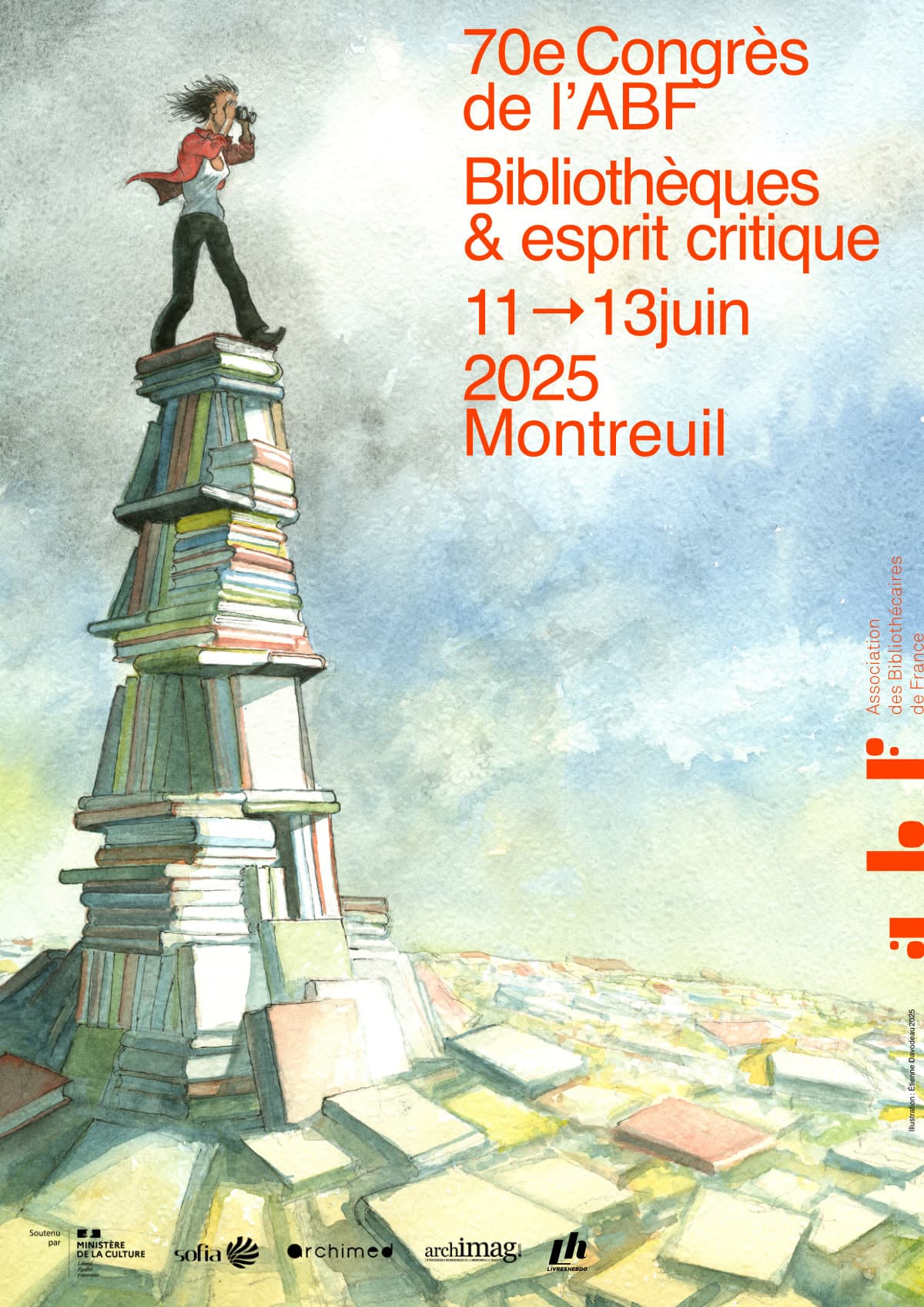 70e congrès Bibliothèques et esprit critique 11 au 13 juin 2025 Montreuil