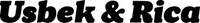 Logo de usbek et rica, il y a écrit usbek et rica en noir