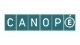 Logo typographique, canopé est écrit en capitales